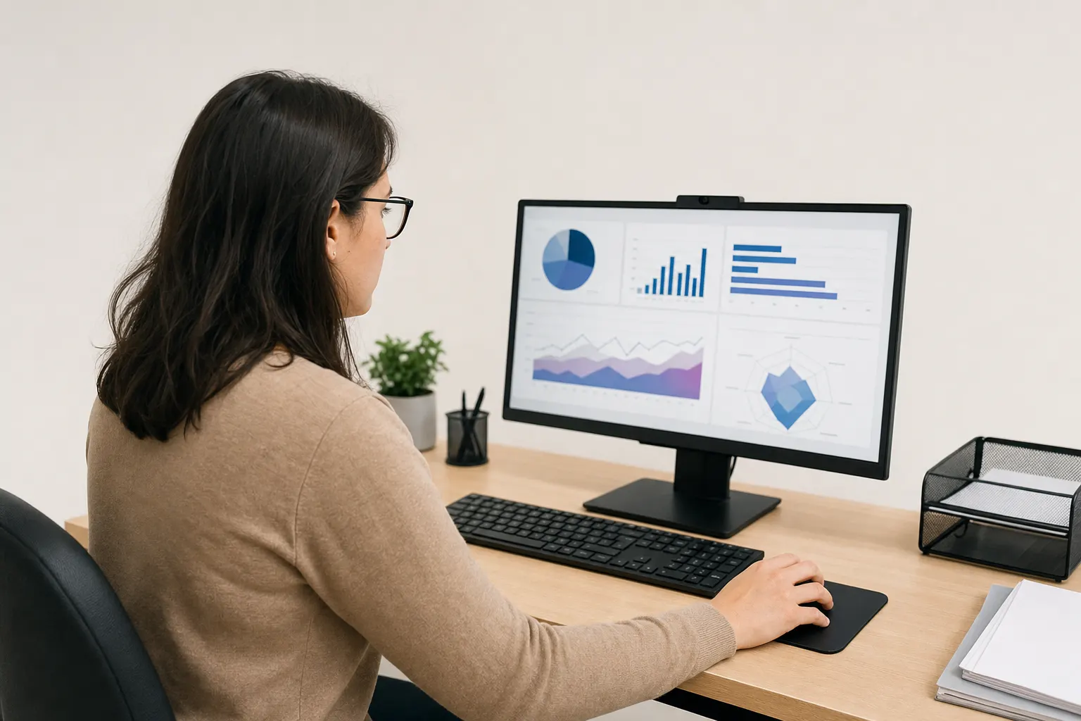 Persona revisando resultados de evaluación psicológica en un consultorio