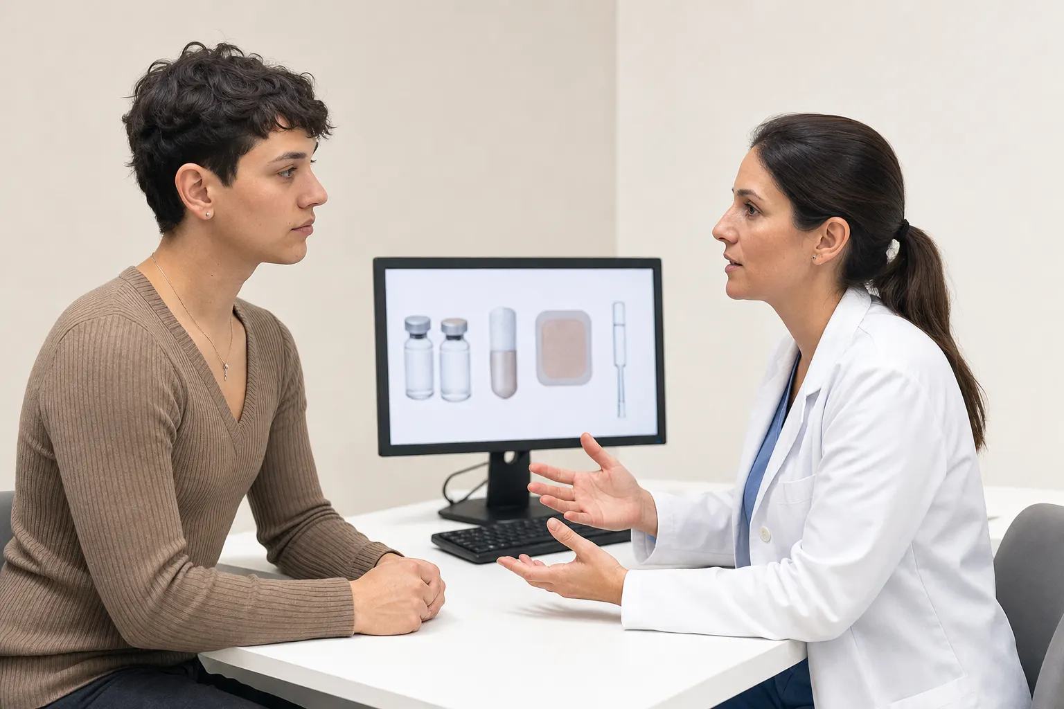 Consulta médica en endocrinología sobre disforia de género en Bogotá.