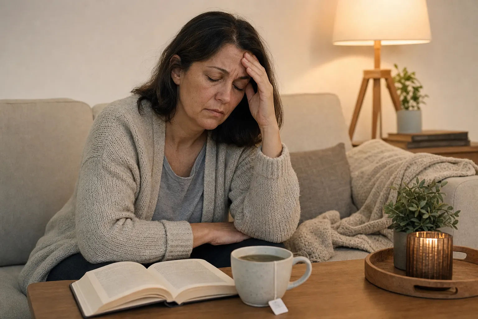 Paciente con expresión de agotamiento, reflejando síntomas de complicaciones en enfermedades de tiroides.