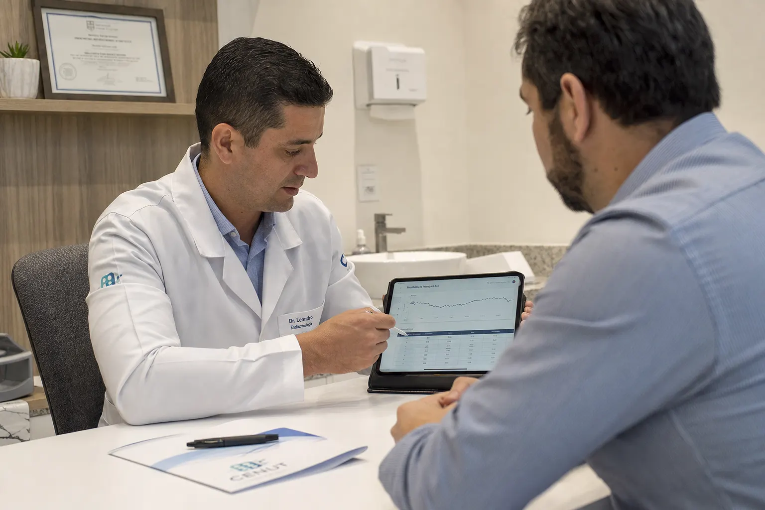 Consulta médica sobre tiroides