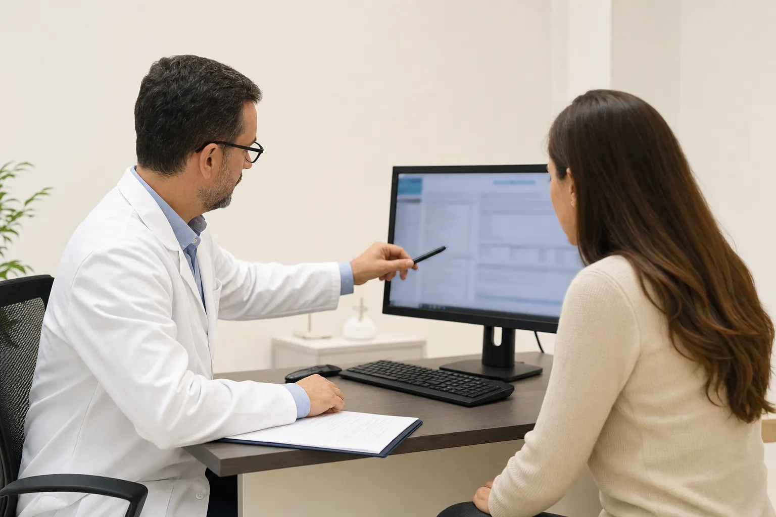 Consulta médica en Bogotá sobre resultados de pruebas de tiroides